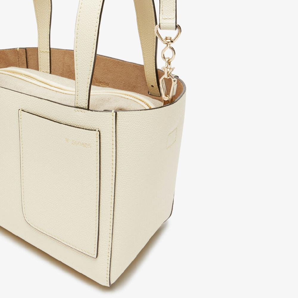 Valextra Borsa Secchiello da Donna in Pelle Bianca | Valextra Soft Vendita Calda