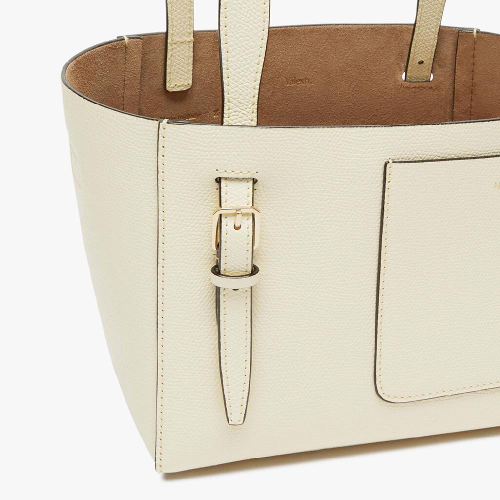 Valextra Borsa Secchiello da Donna in Pelle Bianca | Valextra Soft Vendita Calda