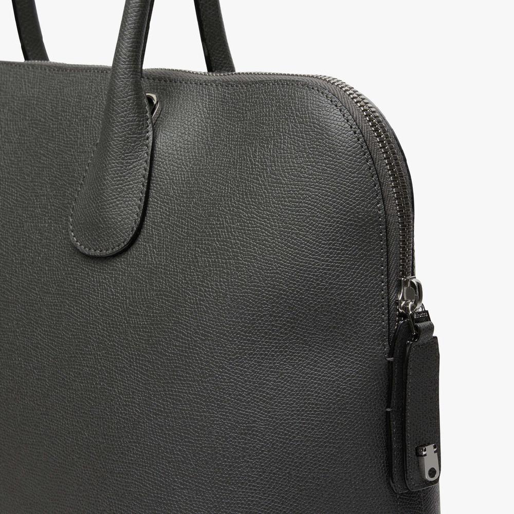 Valextra Tote bag con tracolla in Pelle Grigia | Valextra My Logo Vendite Flash