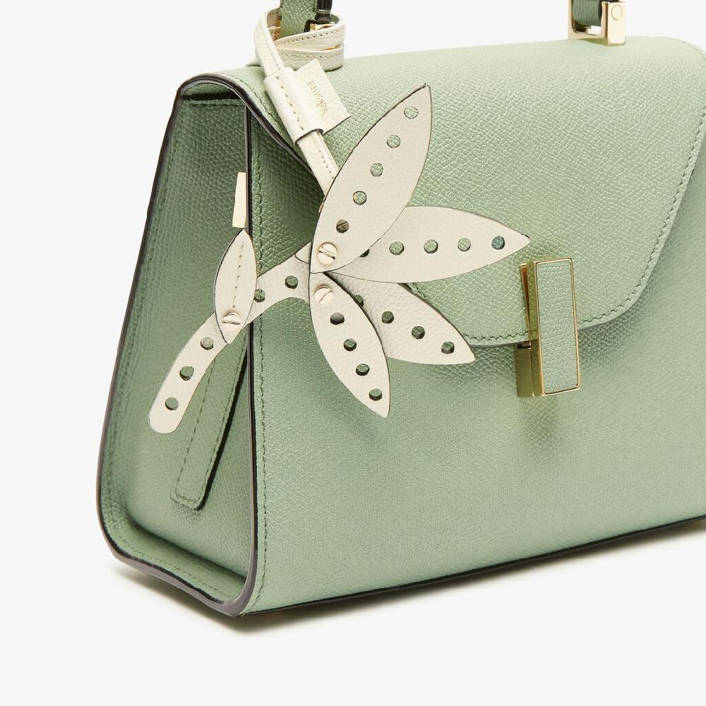 Valextra Charm Engineering Beauty Fiore | Pelle di vitello Millepunte | Bianco Pergamena | Valextra Moda