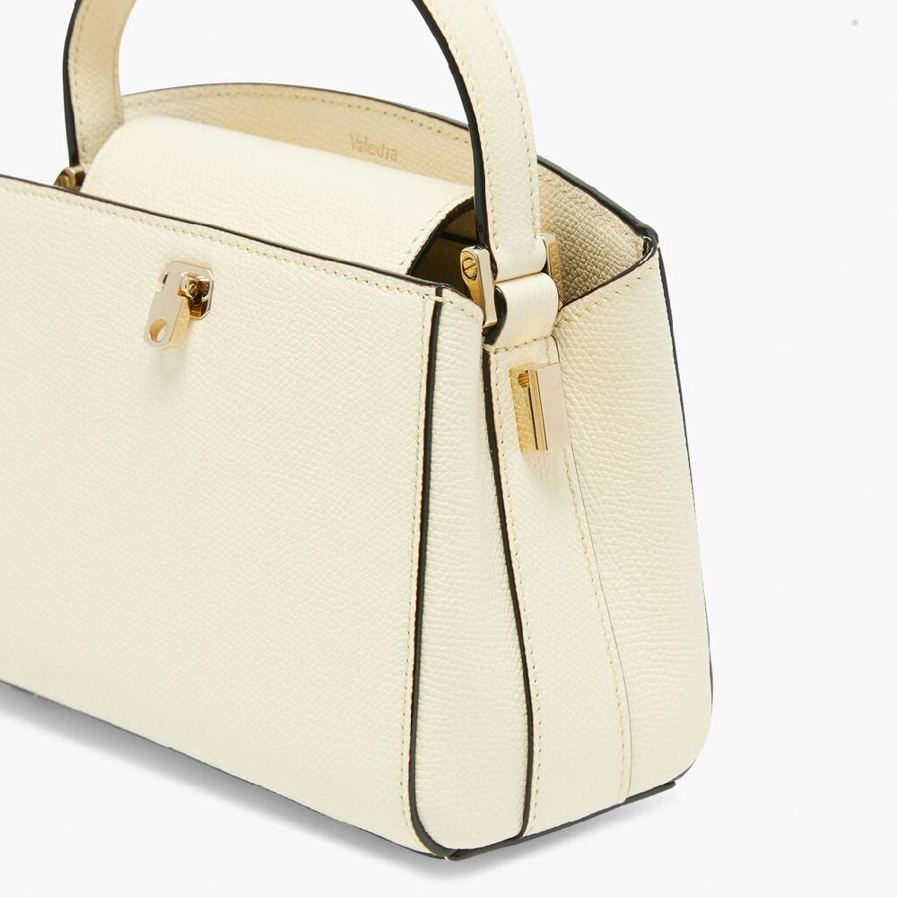 Valextra Borsa a mano Micro in Pelle Bianca | Valextra Brera 2025