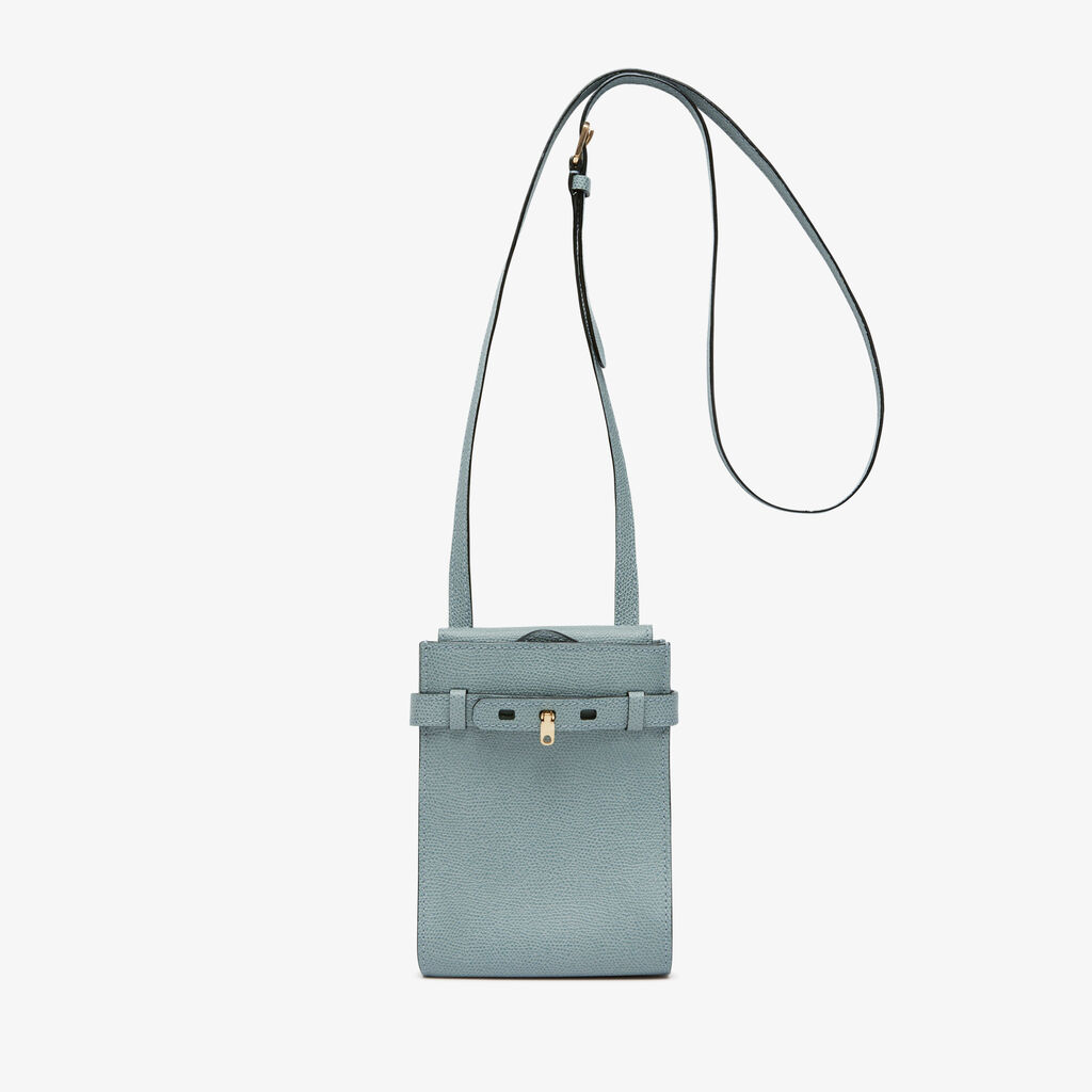 Valextra Borsa a tracolla Micro in Pelle Blu | Valextra Brera