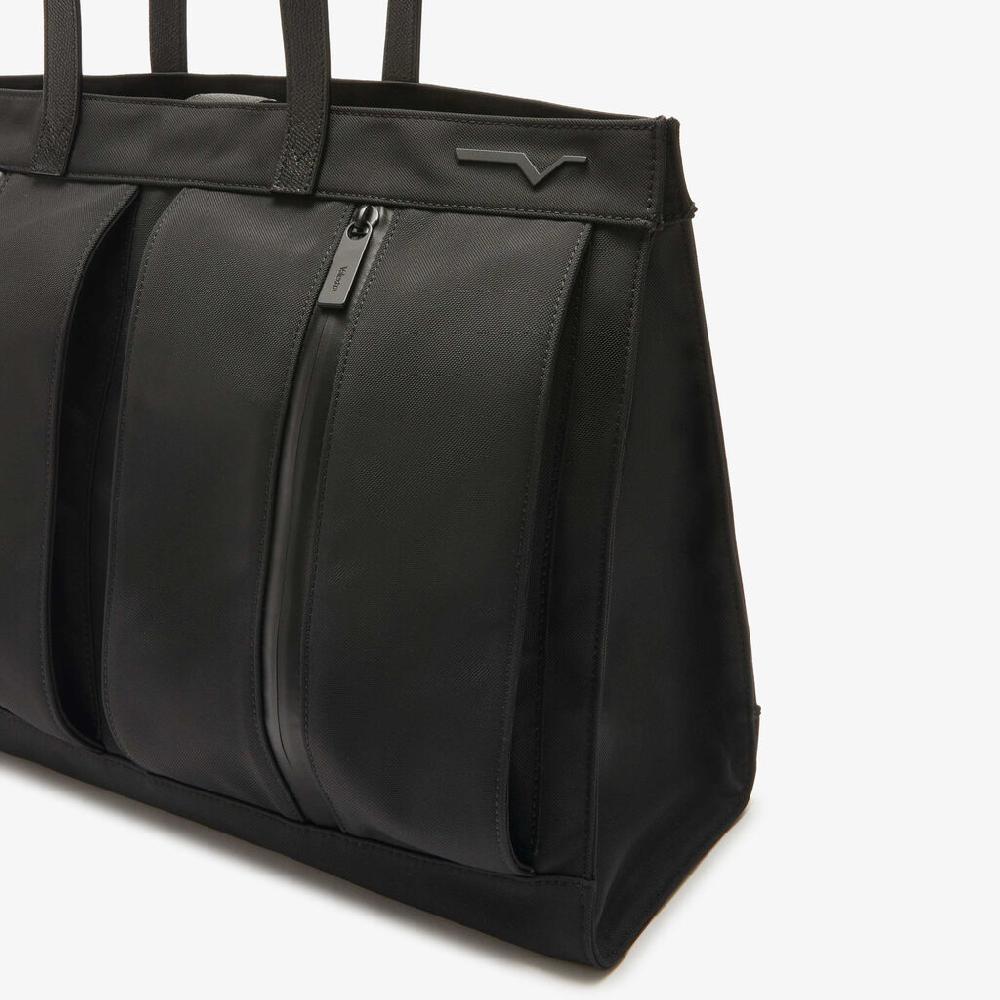 Valextra Borsa shopping in Nylon rigenerato e Pelle Nera | Valextra Promozione