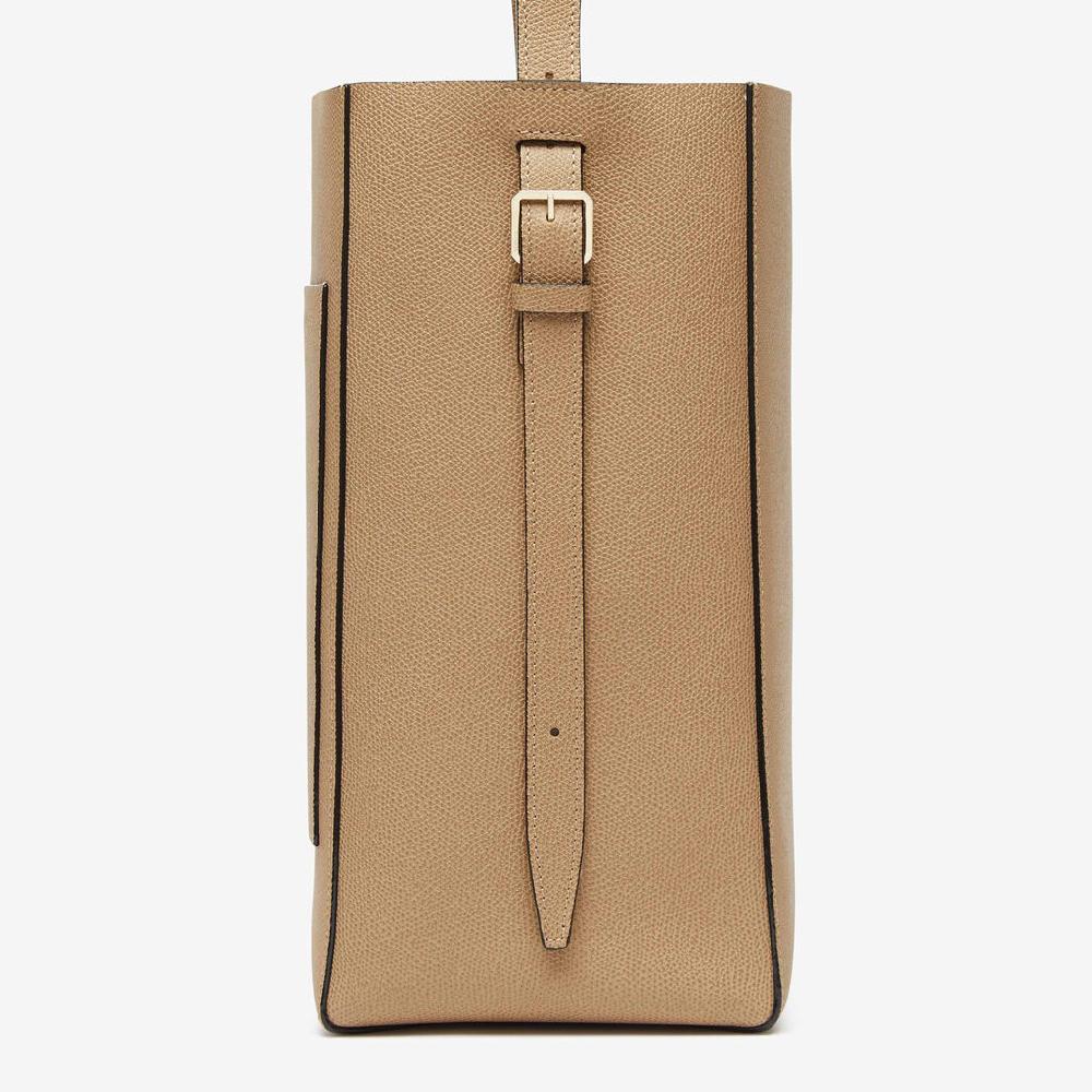 Valextra Borsa a secchiello da Donna in Pelle Beige | Valextra Soft Affare Del Giorno