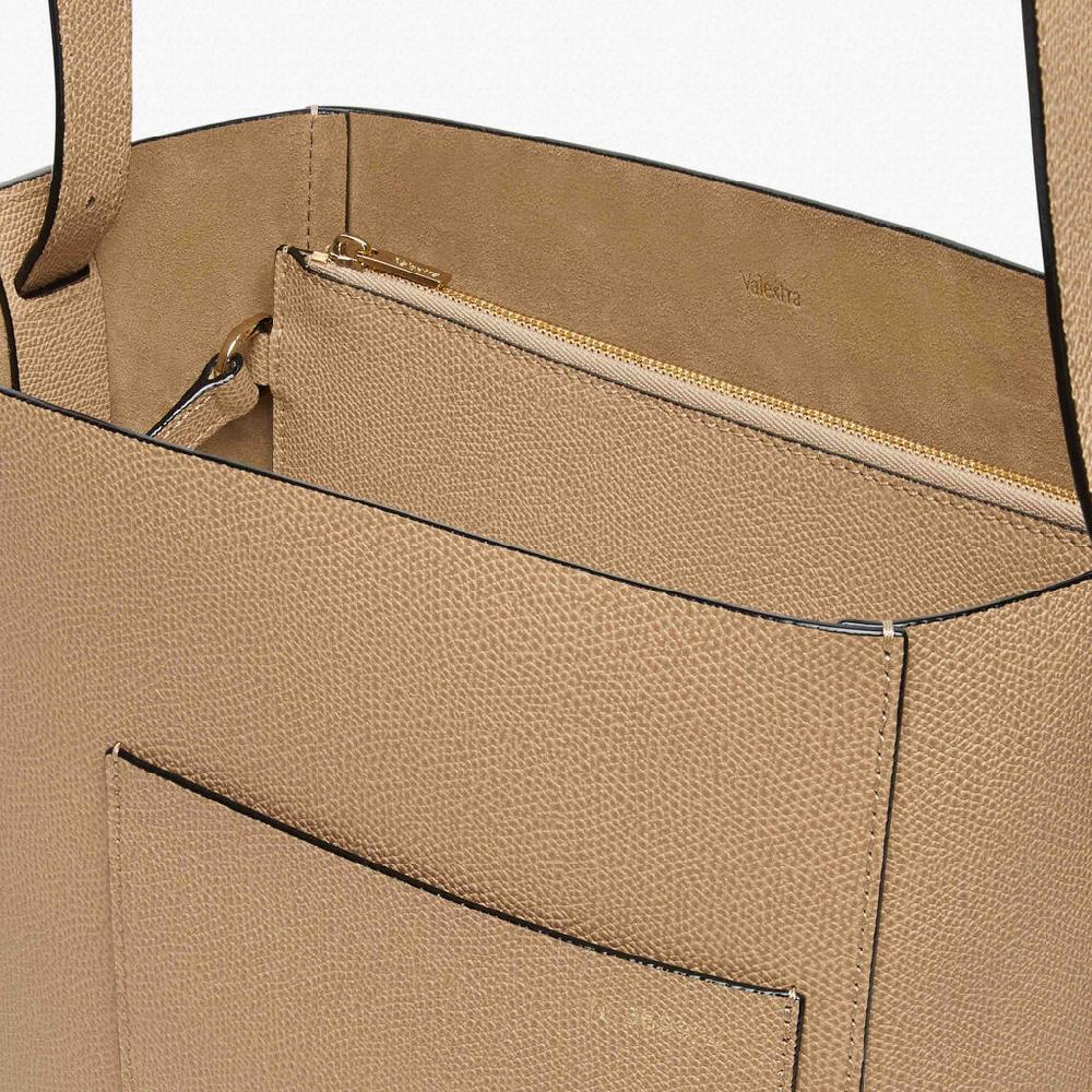 Valextra Borsa a secchiello da Donna in Pelle Beige | Valextra Soft Affare Del Giorno
