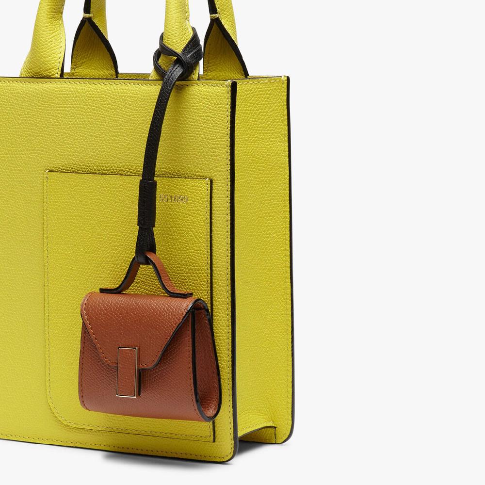 Valextra Charm per borsa da Donna in Pelle Marrone | Valextra Iside Convenienza