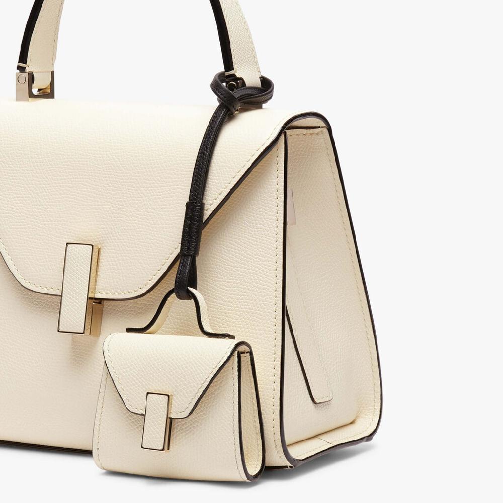 Valextra Charm borsa da Donna in Pelle Bianca e Nera | Valextra Iside Novità