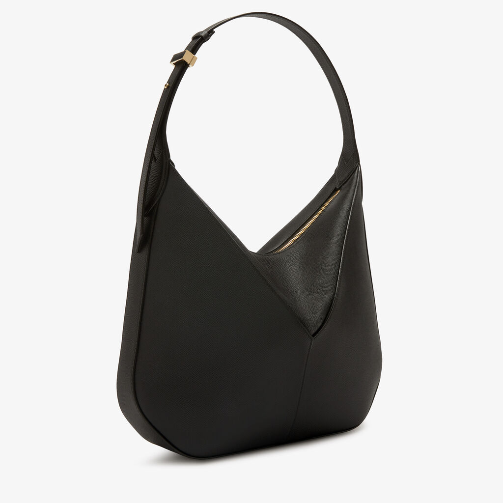 Valextra Borsa a tracolla hobo da Donna in Pelle Nera | Valextra Vivi Vendite Flash