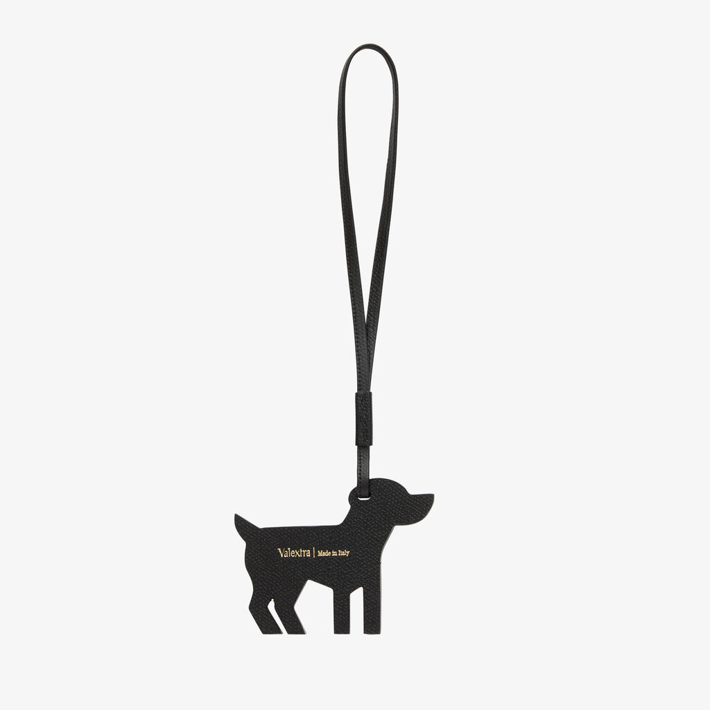 Valextra Charm cagnolino di Lusso in Pelle Bianca e Nera | Valextra Negozio