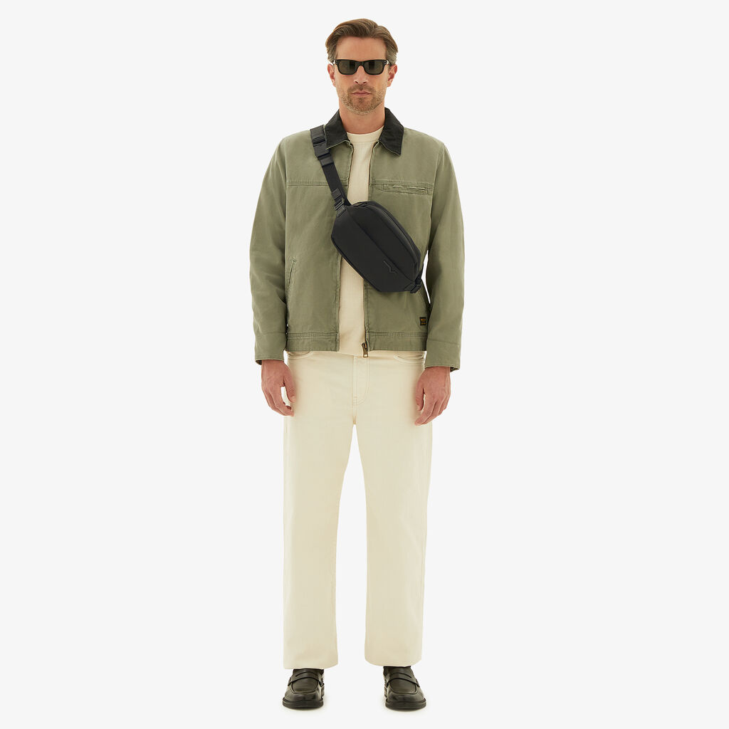 Valextra Maruspio di Lusso in Nylon rigenerato e Pelle Nera | Valextra In Saldo