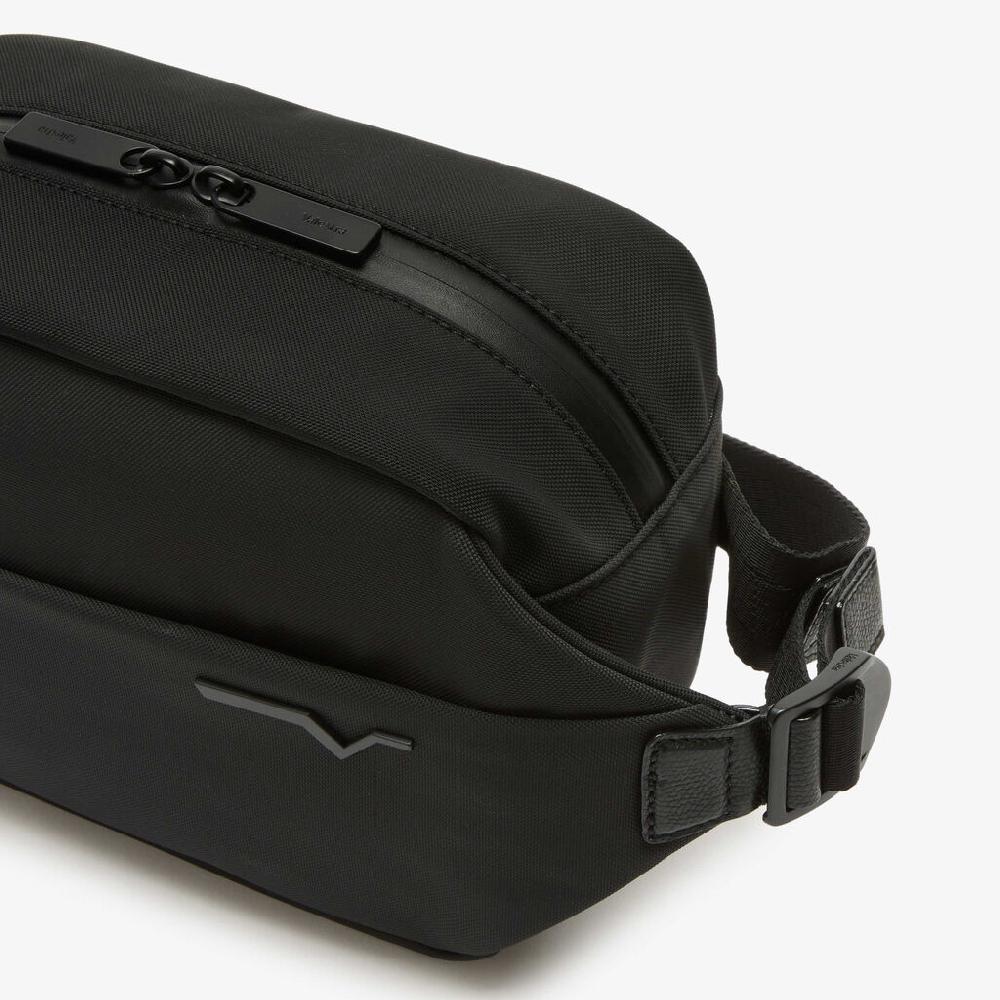 Valextra Maruspio di Lusso in Nylon rigenerato e Pelle Nera | Valextra In Saldo