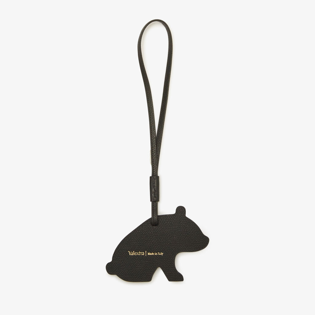 Valextra Charm per borsa Panda in Pelle Bianca e Nera | Valextra Nuova