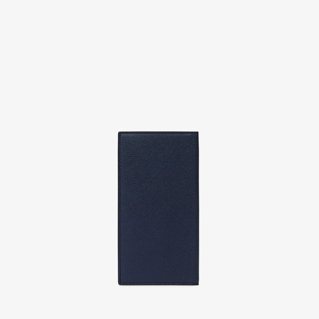 Valextra Portafoglio verticale bifold di Lusso in Pelle Blu | Valextra Negozi Online