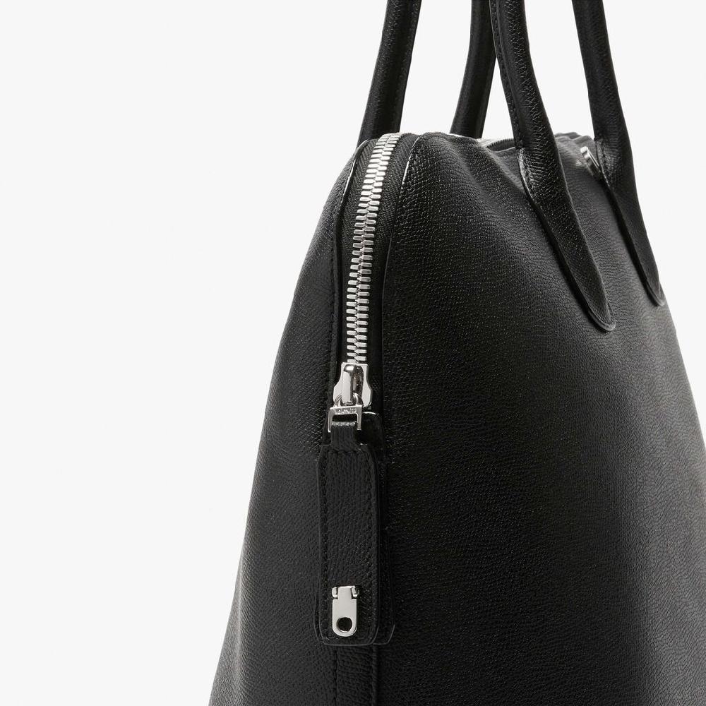 Valextra Borsa tote da ufficio in Pelle Nera con zip | Valextra My Logo Sconto