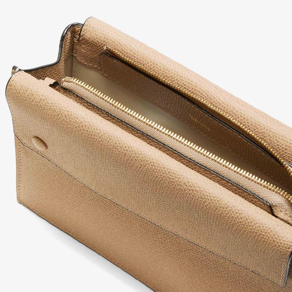 Valextra Borsetta a tracolla piccola in Pelle Beige | Valextra Pocket Novità