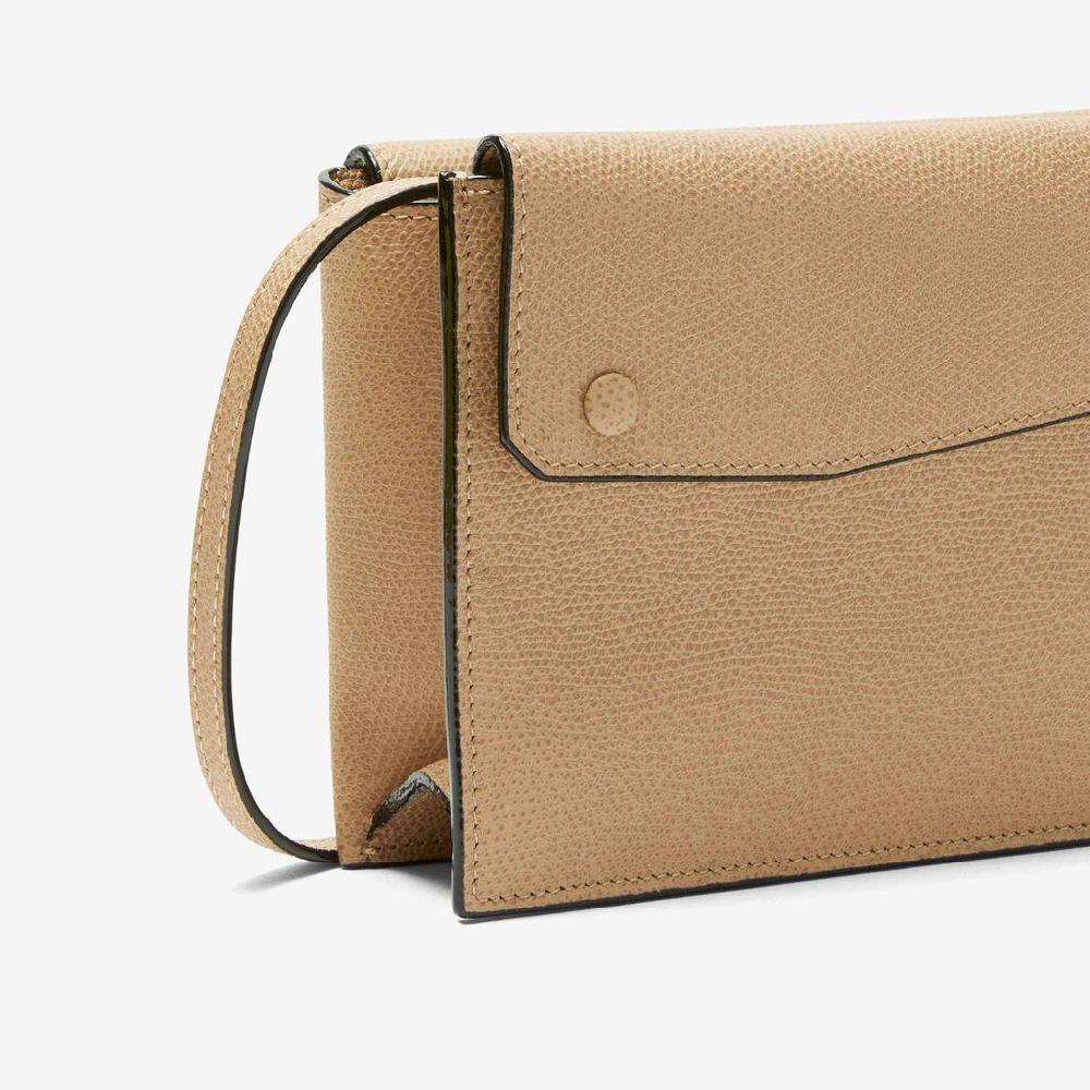 Valextra Borsetta a tracolla piccola in Pelle Beige | Valextra Pocket Novità
