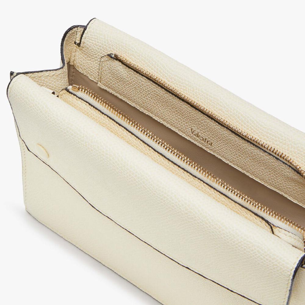 Valextra Borsetta piccola Mini in Pelle Bianca | Valextra Pocket Presa