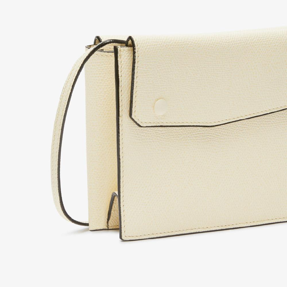 Valextra Borsetta piccola Mini in Pelle Bianca | Valextra Pocket Presa