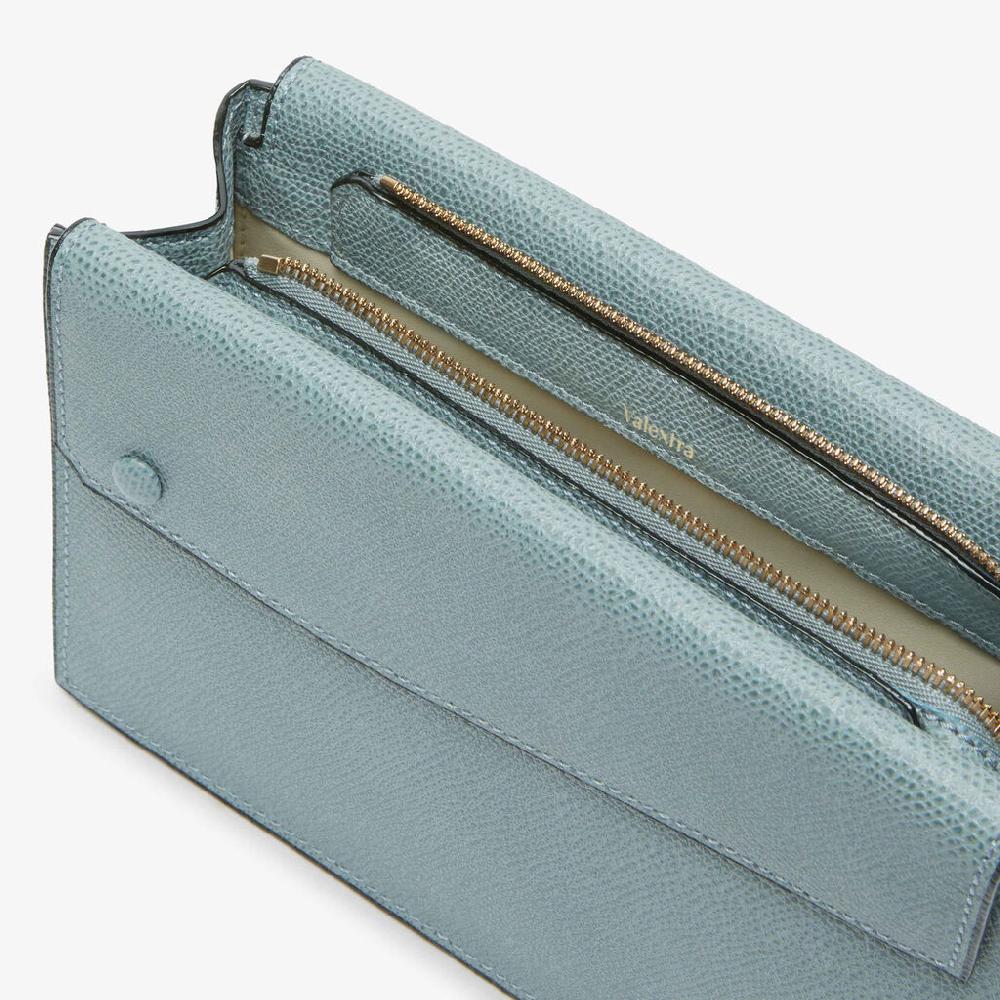 Valextra Borsetta piccola Mini in Pelle Blu | Valextra Pocket Sconto
