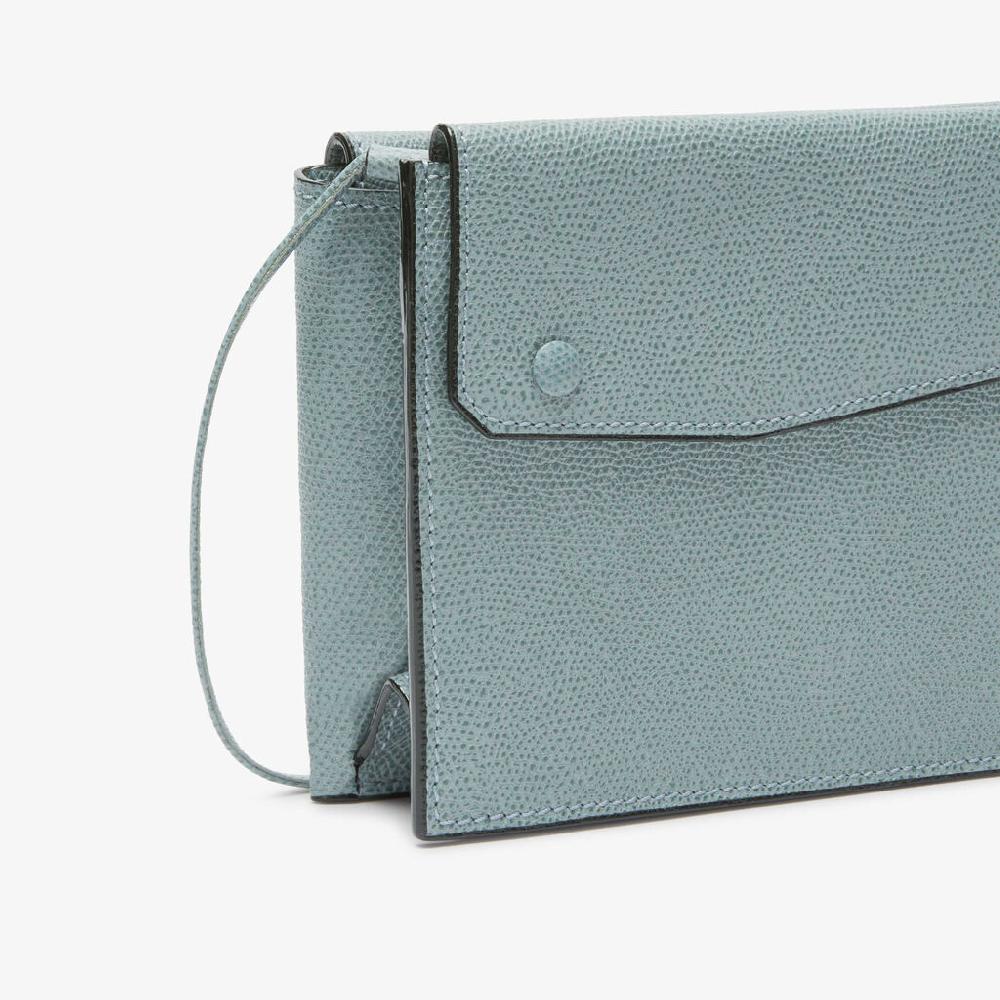 Valextra Borsetta piccola Mini in Pelle Blu | Valextra Pocket Sconto