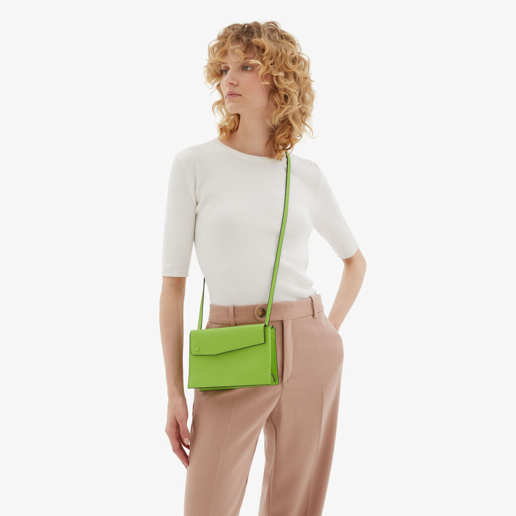 Valextra Borsa a tracolla da Donna in Pelle Verde | Valextra Pocket Offerta