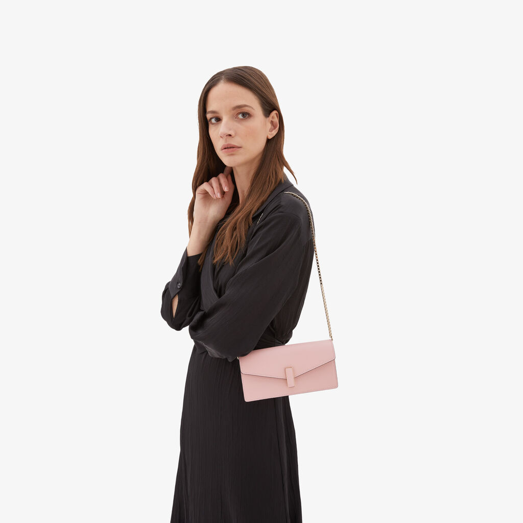 Valextra Borsetta clutch compatta in Pelle Rosa | Valextra Iside Saldi
