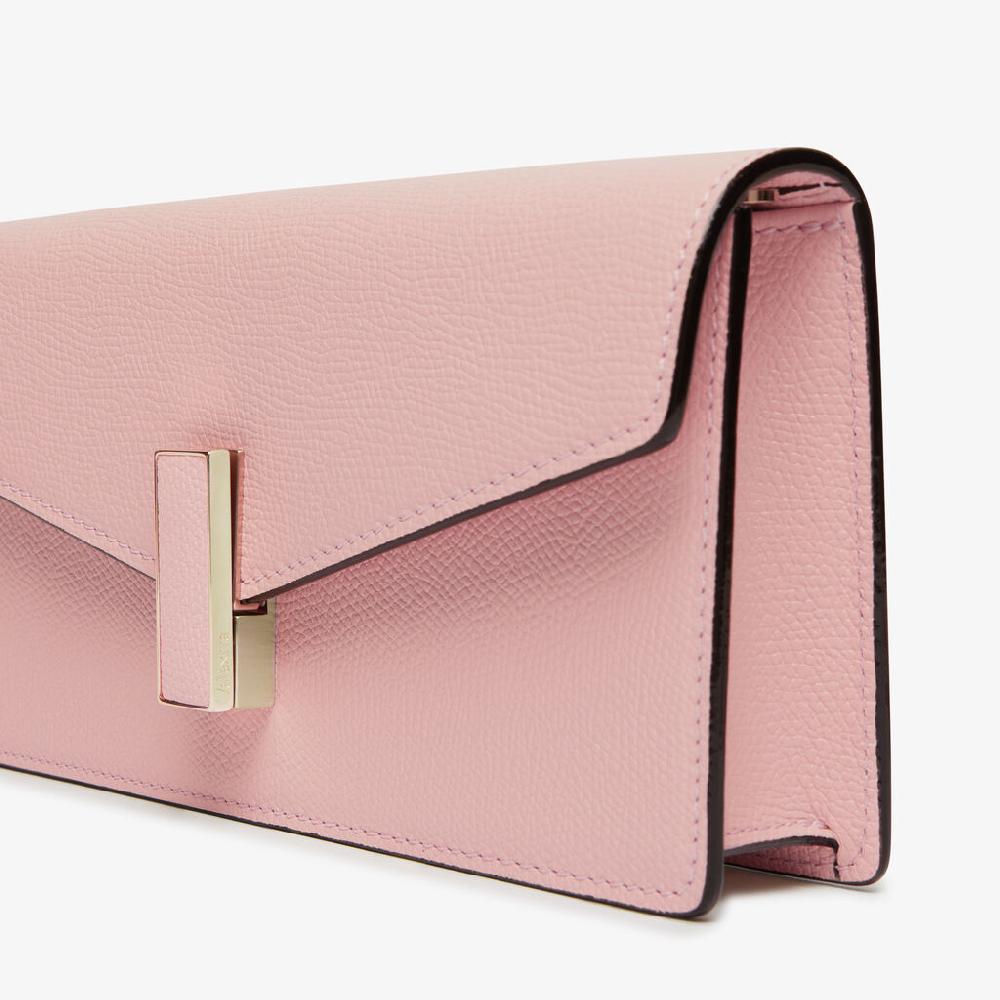 Valextra Borsetta clutch compatta in Pelle Rosa | Valextra Iside Saldi