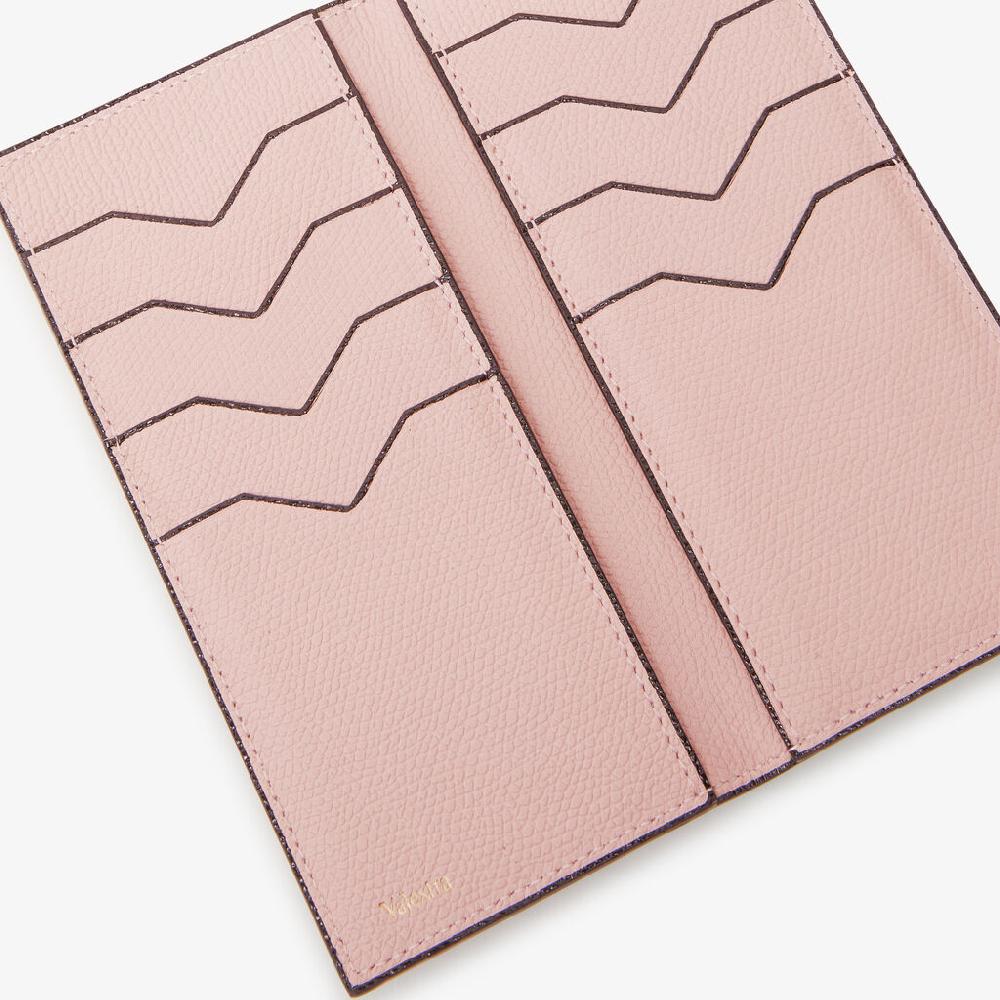 Valextra Portafoglio versatile grande in Pelle Rosa | Valextra Brera Saldi Di Fabbrica