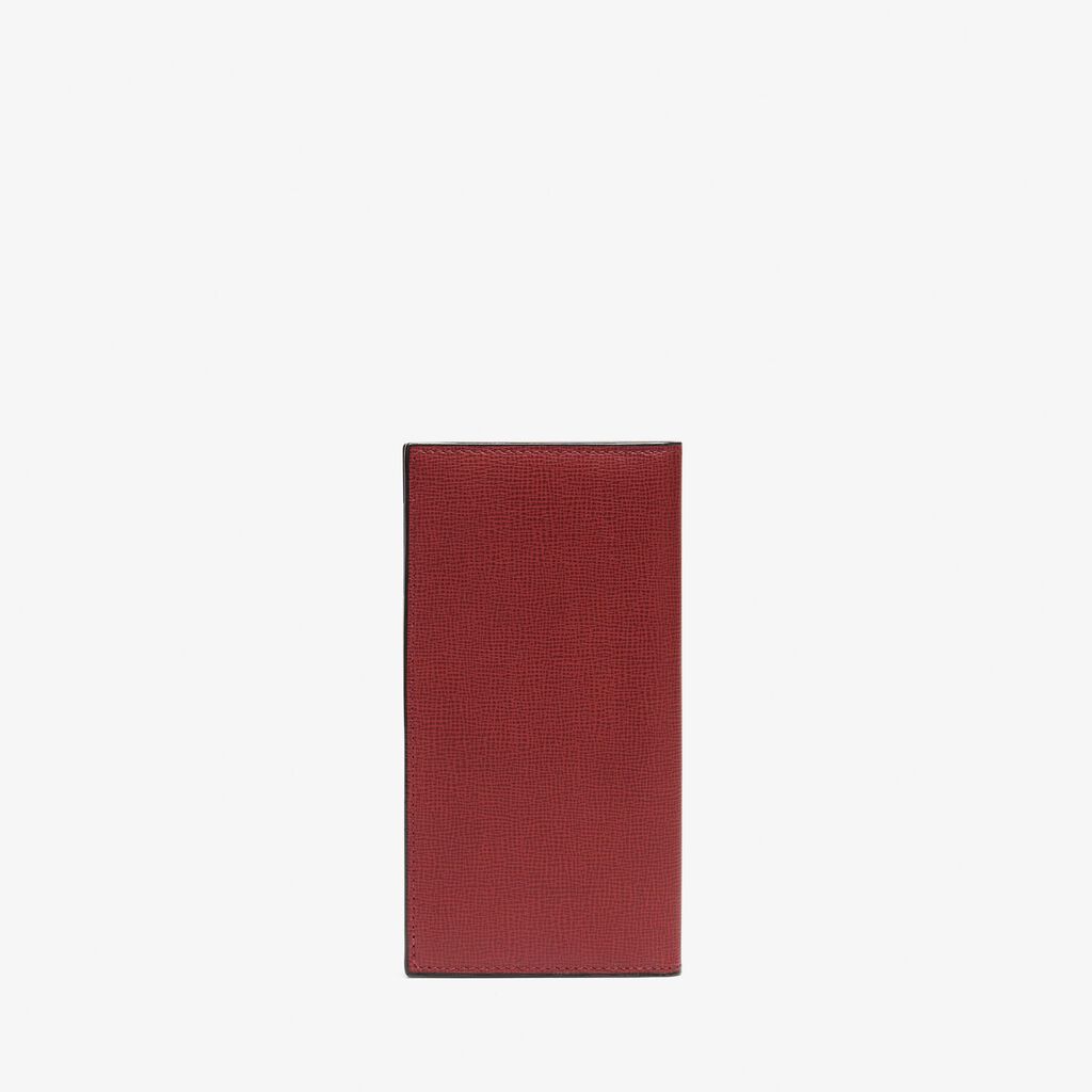 Valextra Portafoglio verticale Bifold in Pelle Bordeaux | Valextra Italia