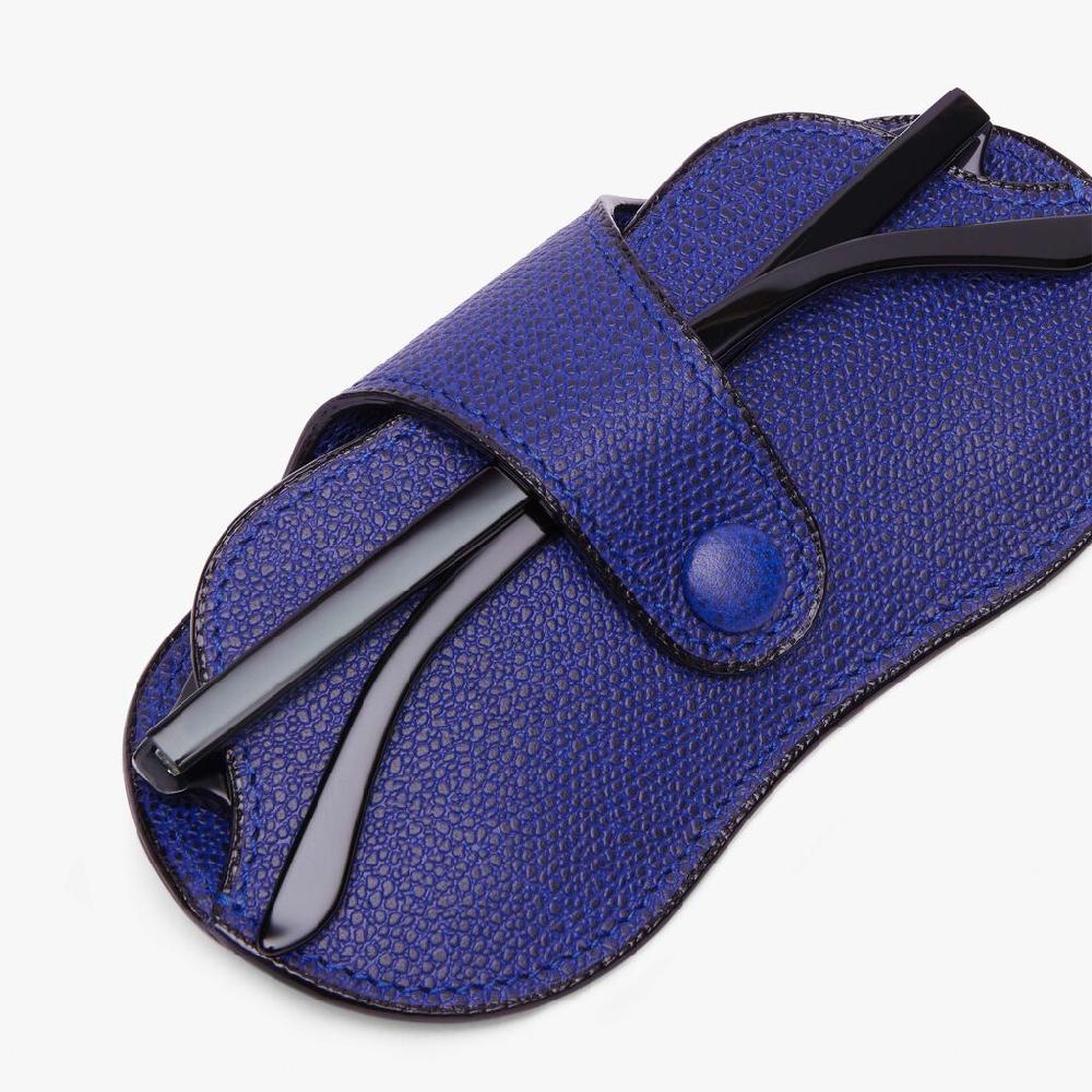 Valextra Custodia occhiali morbida in Pelle Blu | Valextra Promozione