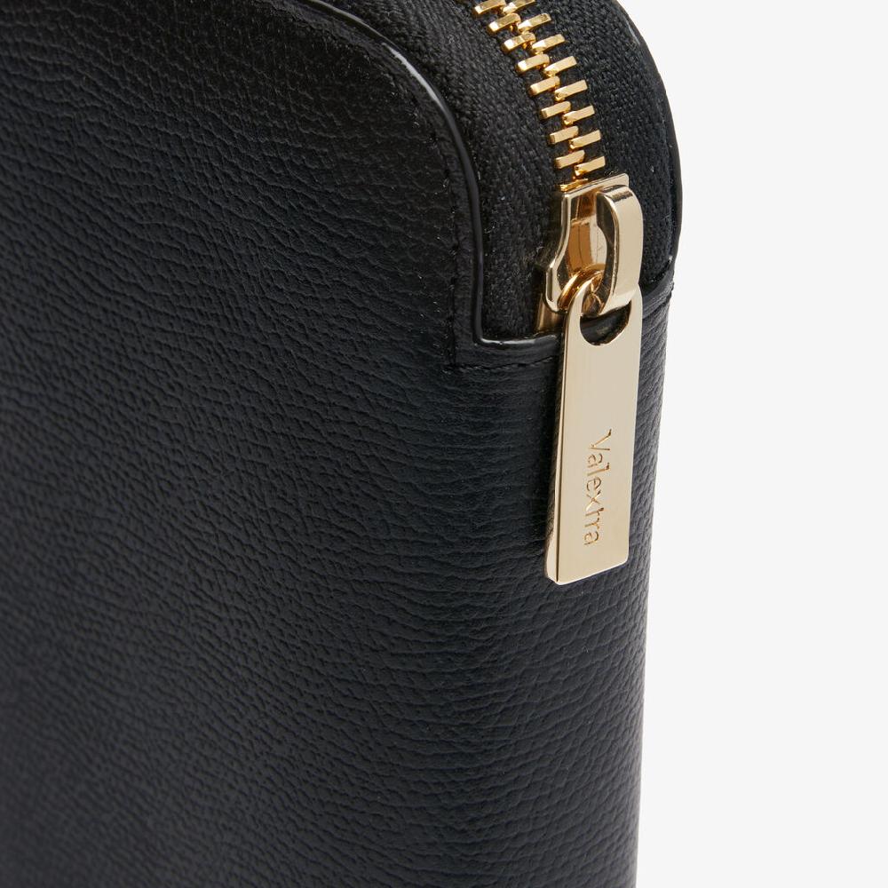 Valextra Portafoglio da Donna di Lusso in Pelle Nera | Valextra Zip Around Pezzi Unici