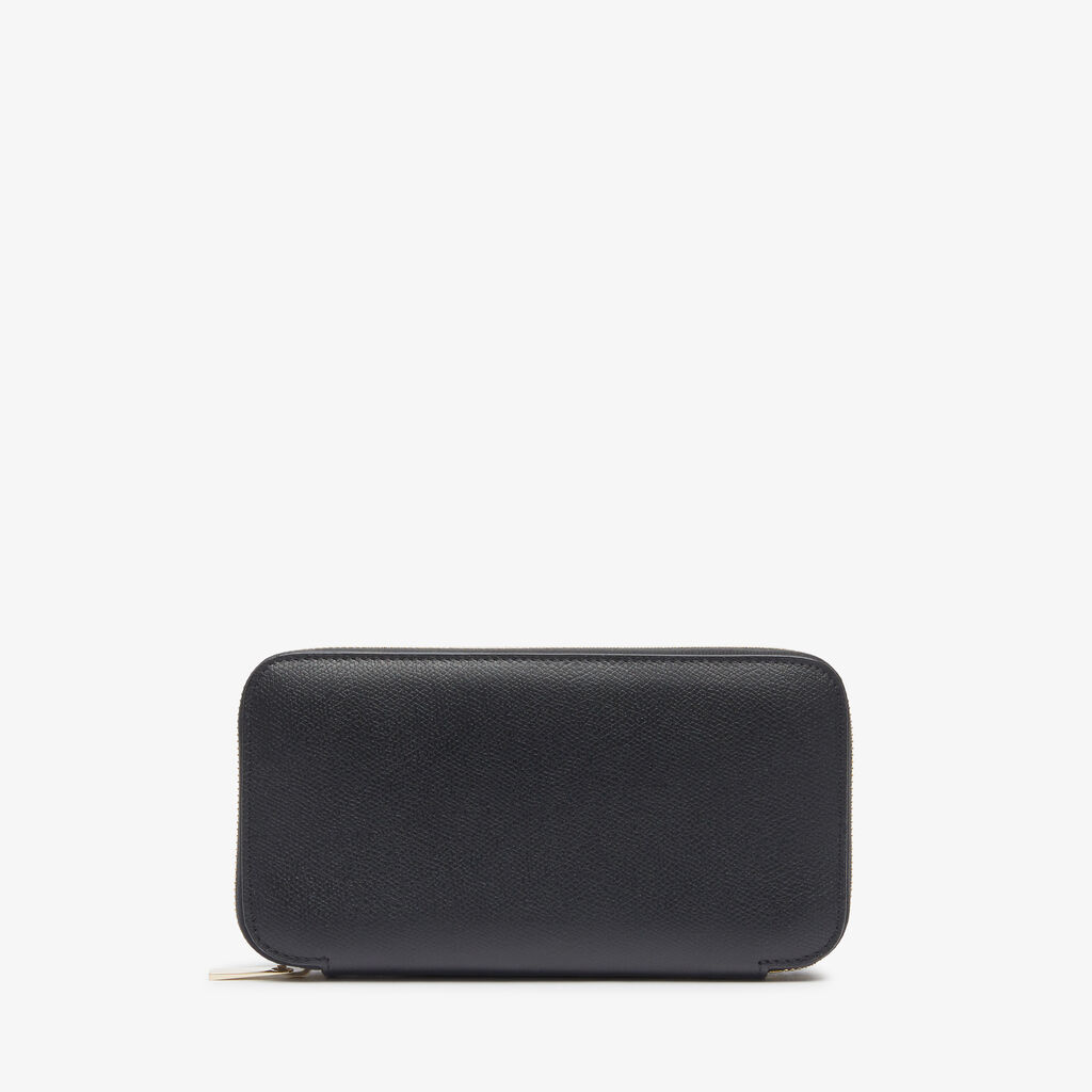 Valextra Portafoglio da Donna di Lusso in Pelle Nera | Valextra Zip Around Pezzi Unici