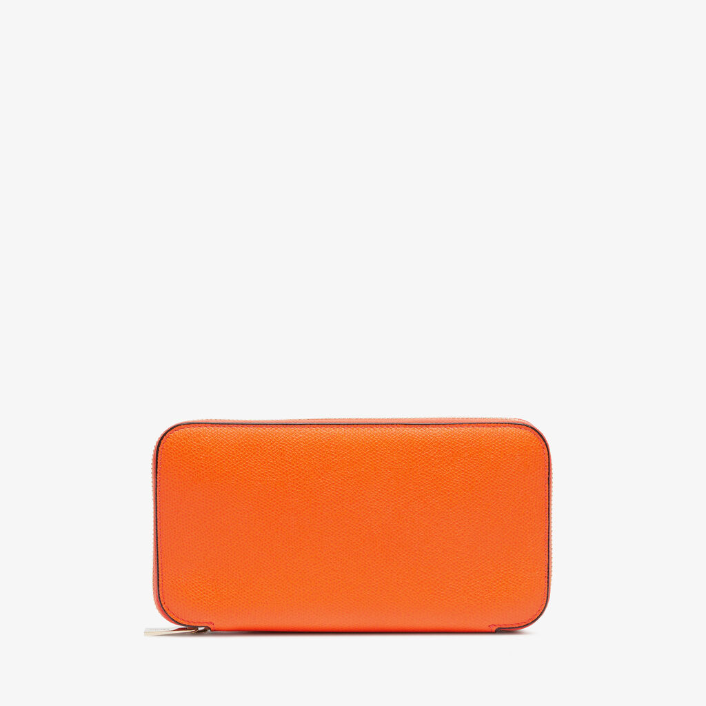 Valextra Portafoglio da Donna in Pelle Arancione | Valextra Zip Around Qualità Garantita
