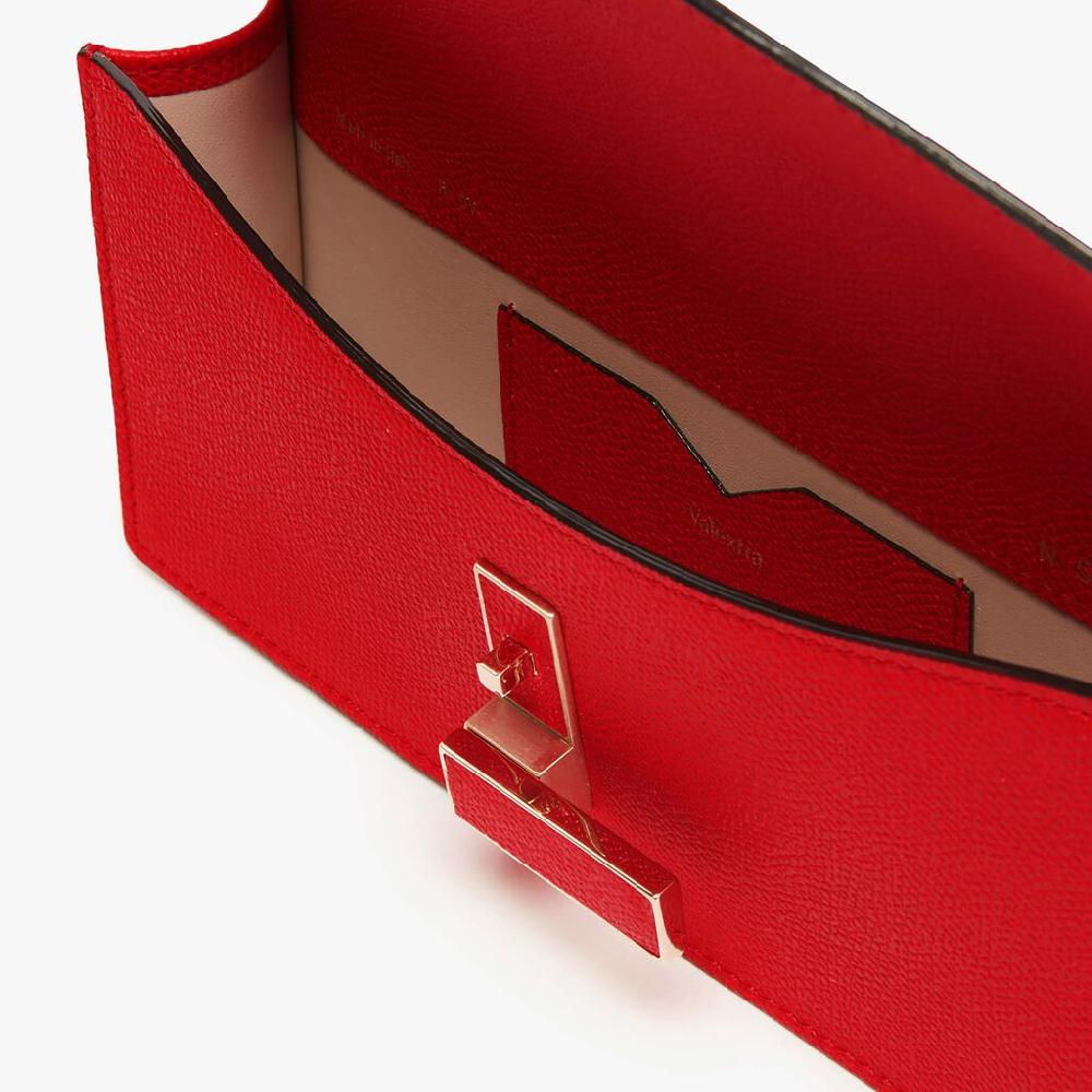 Valextra Pochette semplice e compatta in Pelle Rossa | Valextra Iside Consegna Veloce