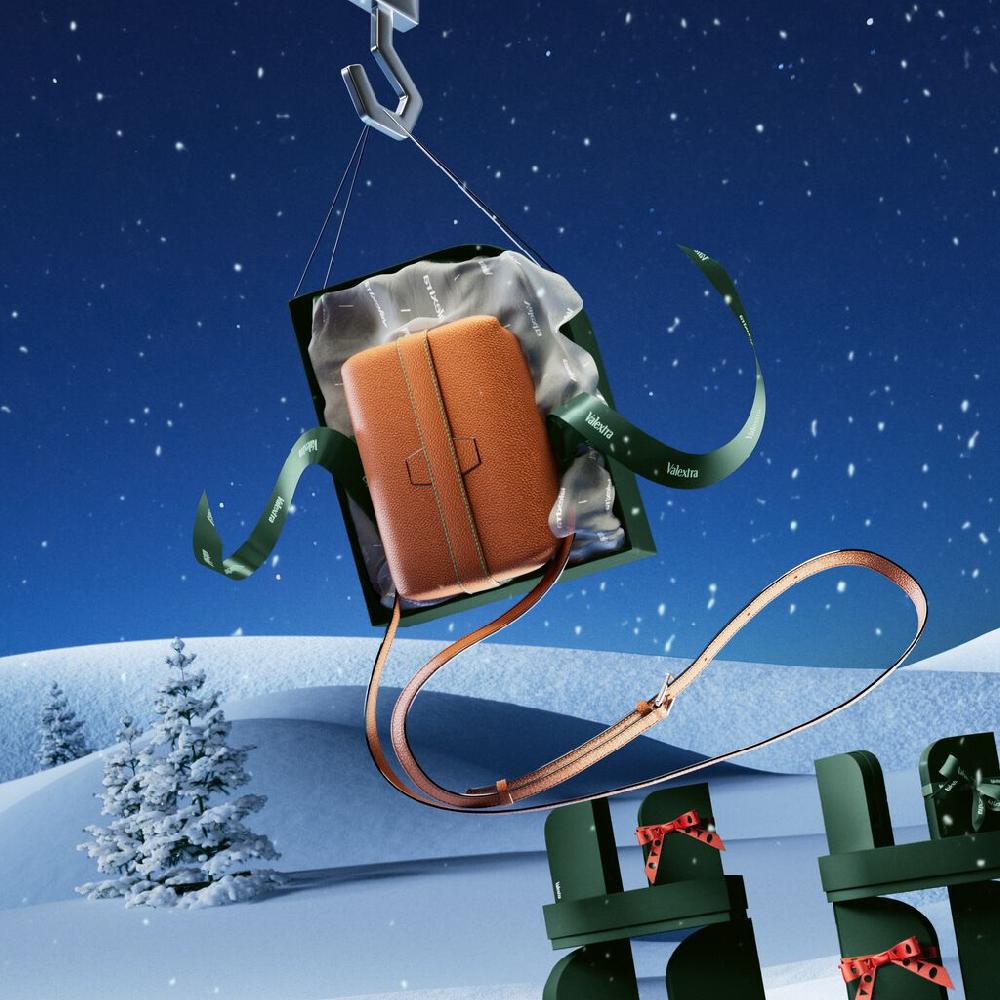 Valextra Borsa a mano Mini in Pelle Marrone | Valextra Tric Trac Promozione Limitata