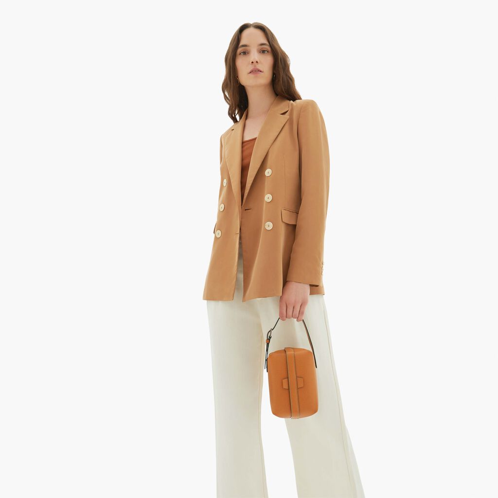 Valextra Borsa a mano Mini in Pelle Marrone | Valextra Tric Trac Promozione Limitata
