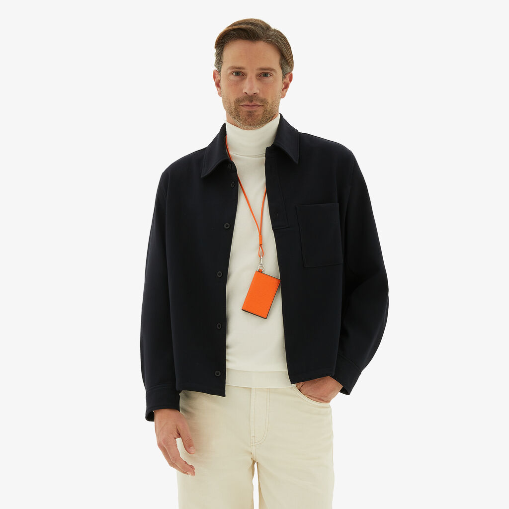 Valextra Porta carte con laccio da Donna in Pelle Arancione | Valextra Shopping Online