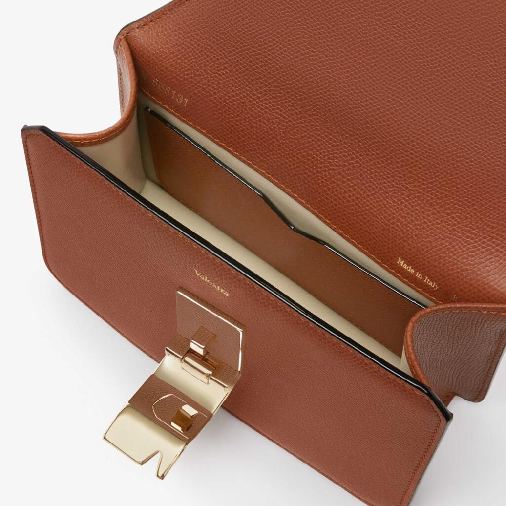 Valextra Borsa a tracolla da Donna in Pelle Marrone di Lusso | Valextra Novità