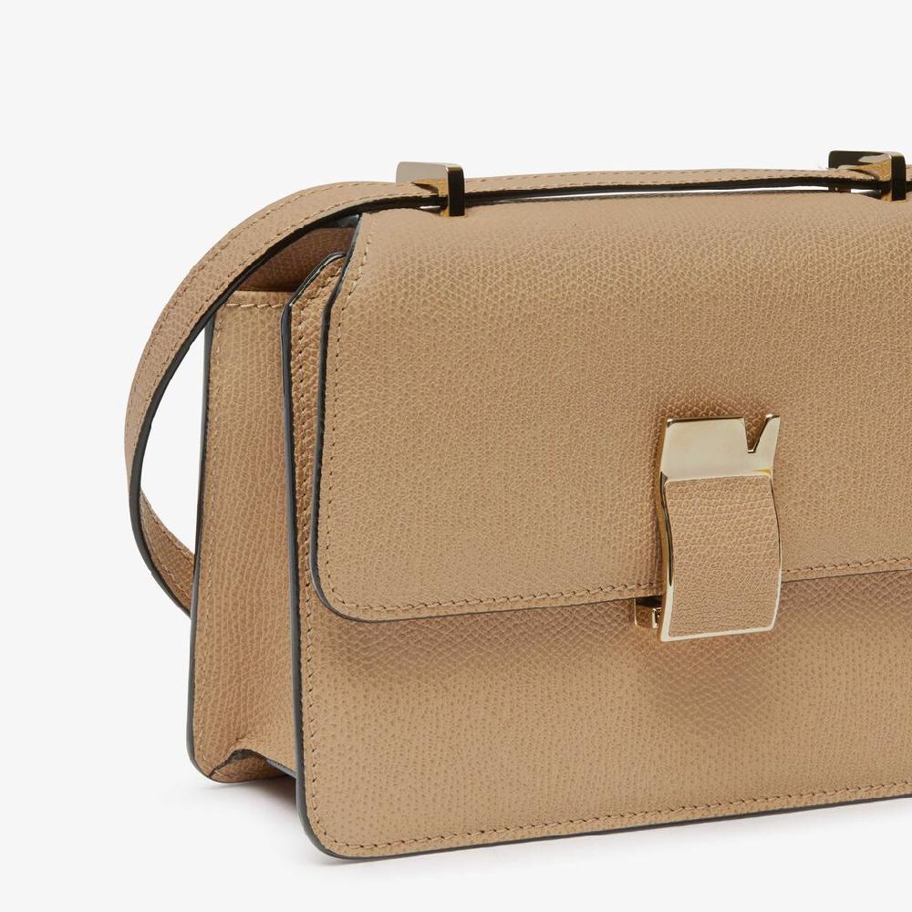 Valextra Borsetta a tracolla Mini da Donna in Pelle Beige | Valextra Presa