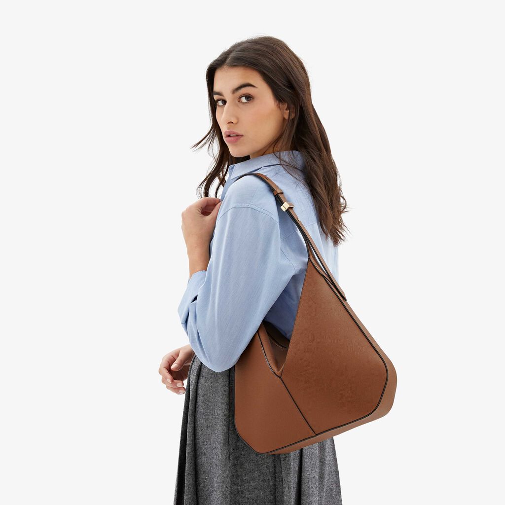 Valextra Borsa hobo da Donna di Lusso in pelle Marrone | Valextra Vivi Sconto