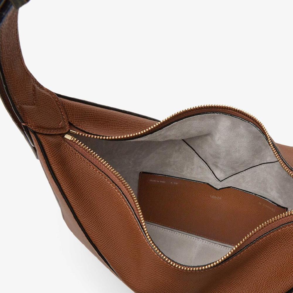 Valextra Borsa hobo da Donna di Lusso in pelle Marrone | Valextra Vivi Sconto