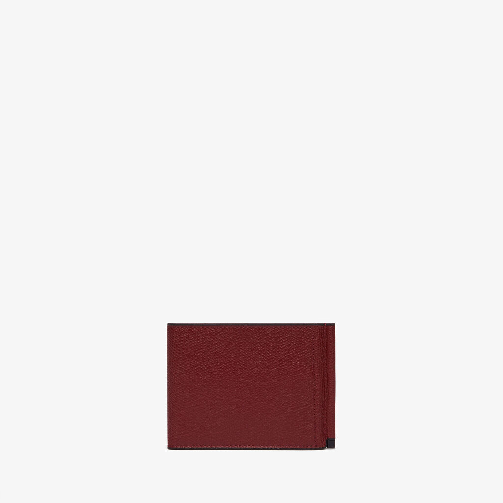 Valextra Portafoglio con fermasoldi in Pelle Bordeaux | Valextra Outlet