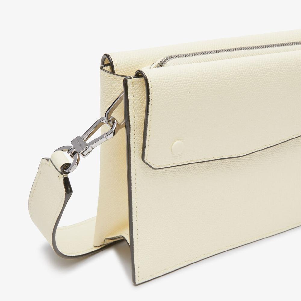 Valextra Borsa a tracolla da Uomo in Pelle Bianca | Valextra Pocket In Saldo