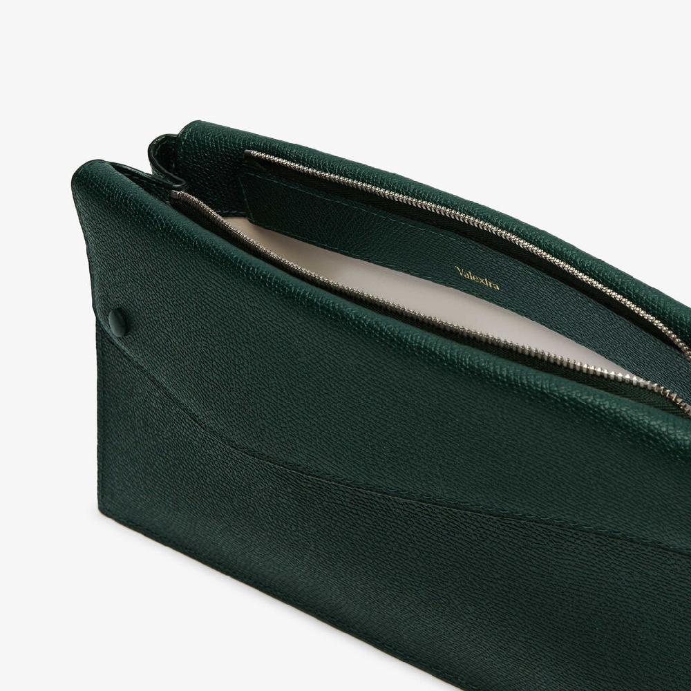 Valextra Borsa tracolla da Uomo di Lusso in Pelle Verde | Valextra Pocket Nuova