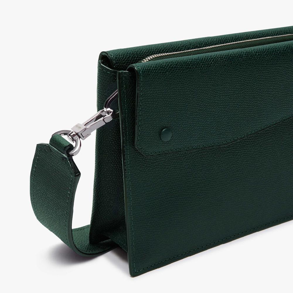 Valextra Borsa tracolla da Uomo di Lusso in Pelle Verde | Valextra Pocket Nuova