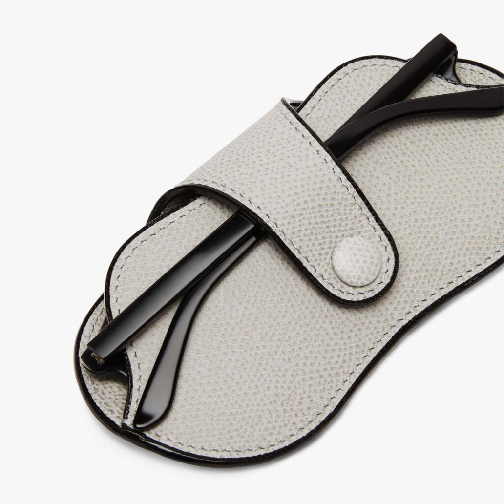 Valextra Custodia occhiali morbida in Pelle Grigio chiaro | Valextra Moda