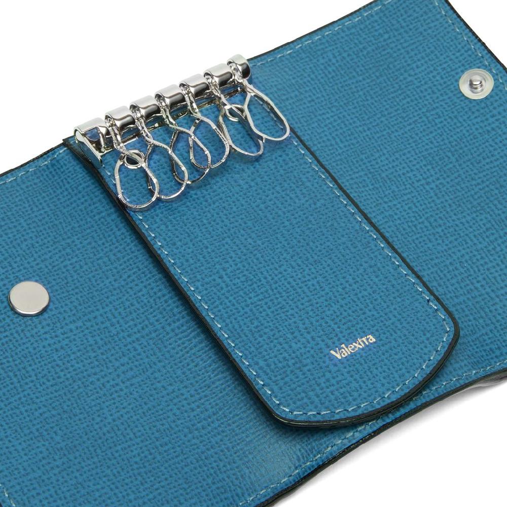 Valextra Portachiavi in Pelle Blu Cobalto | Valextra Vendita