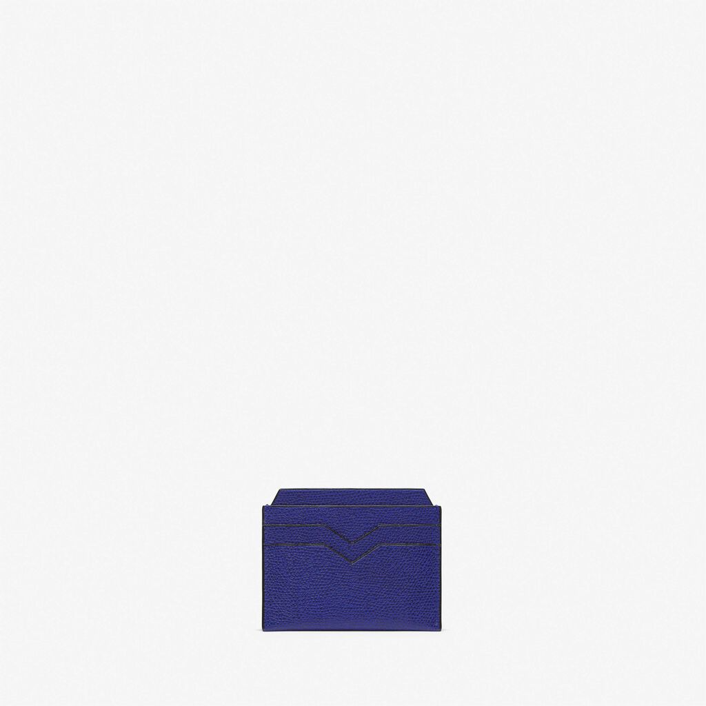 Valextra Portatessere e carte di credito in Pelle Blu | Valextra Soddisfazione Garantita