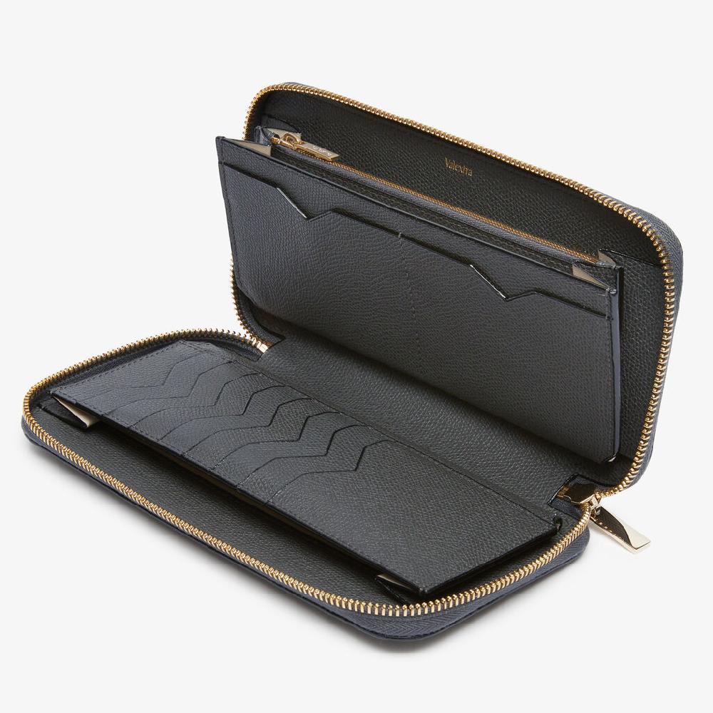 Valextra Portafoglio da Donna di Lusso in Pelle Grigia | Valextra Zip Around Acquista Ora