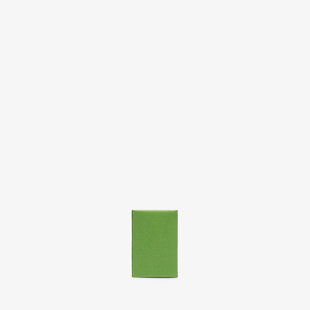 Valextra Porta carte con Bottone di Lusso in Pelle Verde e Nera | Valextra Fino Al -60%